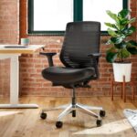 Branch Ergonomic Chair - A Versatile Desk Chair with Adjustable Lumbar Support, Breathable Mesh Backrest, and Smooth Wheels - Experience Optimal Comfort and Support - All Black - Image 3