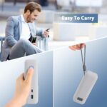 Silicone Case for Anker Zolo Power Bank (25000mAh 165W), Protective Cover for Anker Laptop Power Bank Portable Charger, Full - wrap Protection, Precise Port Cutouts (Case Only) Gray - Image 7