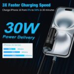 USB C Fast Car Charger, Power Charging Adapter 45W PD 3.0 Rapid Cigarette Lighter for iPhone 16/15 Pro/Pro Max/Plus, iPad Pro 2022/Air 6/Mini 7, Galaxy S25 Ultra, Pixel 9+3ft Type C Cable Cord - Image 3