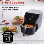 Instant Pot Vortex Slim XL 6QT Air Fryer that Crisps, Roasts, Reheats, Bakes, Broils & is Quiet, Space Saving, Nonstick, Dishwasher-Safe, 100+ In-App Recipes, from the Makers of Instant Pot, Black - Image 3
