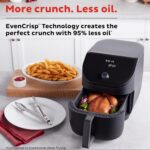 Instant Pot Vortex Slim XL 6QT Air Fryer that Crisps, Roasts, Reheats, Bakes, Broils & is Quiet, Space Saving, Nonstick, Dishwasher-Safe, 100+ In-App Recipes, from the Makers of Instant Pot, Black - Image 4