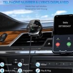 Car Bluetooth Aux Receiver, [ Enhanced Mic & LED Display &Noise Cancellation], Bluetooth 5.3 AUX Car Kit Adapter, Wireless Audio Receiver for Hands-Free Calls (Telphone Number& Lyrics Display) - Image 3