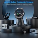 Car Bluetooth Aux Receiver, [ Enhanced Mic & LED Display &Noise Cancellation], Bluetooth 5.3 AUX Car Kit Adapter, Wireless Audio Receiver for Hands-Free Calls (Telphone Number& Lyrics Display) - Image 8