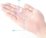 AQUANEAT 20 Pack 0.8 Inch Double Sided Suction Cups for Glass Table Top Home Organization - Image 3