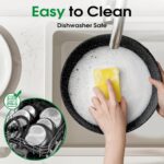 15Pcs Pots and Pans Set Non Stick, Cookware Sets with Detachable Handle, Nonstick RV Kitchen Cooking Tools Removable Handles, Oven Safe, Induction Fast, Stackable Induction Cookware,Black - Image 8
