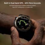 GPS Smart Watch for Men Military Rugged Smartwatches,Compass,50M Waterproof, 500mAh Large Battery,Answer/Make Call, 1.43" AMOLED Screen, Compatible for Android iOS (2 Bands) Black - Image 3