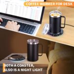 Self-Heating Coffee Mug Warmer - 17oz Electric Heated Mug with Temperature Control & 10H Auto Shut Off, USB Rechargeable Desk Mug for Office/Home, Perfect Gift for Coffee Lovers (Black) - Image 4