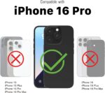 VENA vCommute for iPhone 16 Pro Wallet Case, [Military Grade Drop Protection] Flip Leather Cover Slot Card Holder with Kickstand - Black - Image 3