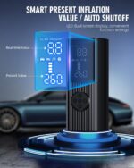 Tire Inflator Portable Air Compressor-180PSI & 20000mAh Portable Air Pump, Accurate Pressure LCD Display, 3X Fast Inflation for Cars, Bikes & Motorcycle Tires, Balls - Image 5