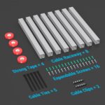 Open Slot Wire Duct Kit, 125.6"(8 x 15.7) Server Rack Cable Management, Cable Management Raceway for Hide Network HDMI VGA Cable, Wiring Raceway Cable Duct, Desk Wire Channel, 8 Pack, Grey - Image 7