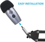 Yeti Nano Mic Stand with Pop Filter - Microphone Boom Arm Stand with Foam Cover Windscreen for Blue Yeti Nano Mic by YOUSHARES - Image 4