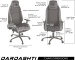 Atlantic Gaming Chair, Office Chair High Back Computer Chair Leather Desk Chair Racing Executive Ergonomic Adjustable, Swivel, Reclining Task Chair & Armrests, Lumbar Support (White) - Image 3