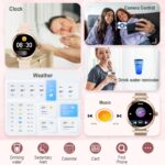 GADIXY Smart Watches for Women (Make/Answer Call), 1.1" AMOLED Small Screen Fitness Tracker 110+ Sports Modes IP68 Step Counter/BP/Heart Rate/Sleep Monitor Smart Watch for Android iOS Gold - Image 4