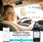 AGPTEK Car Speaker with Bluetooth 5.0, Hands Free Phone Kit for Calls, GPS & Music with TF Card Slot, Motion Auto On, Siri Google Assistant Support Wireless Car Visor Clip Speakerphone - Image 3