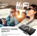 AGPTEK Car Speaker with Bluetooth 5.0, Hands Free Phone Kit for Calls, GPS & Music with TF Card Slot, Motion Auto On, Siri Google Assistant Support Wireless Car Visor Clip Speakerphone - Image 5