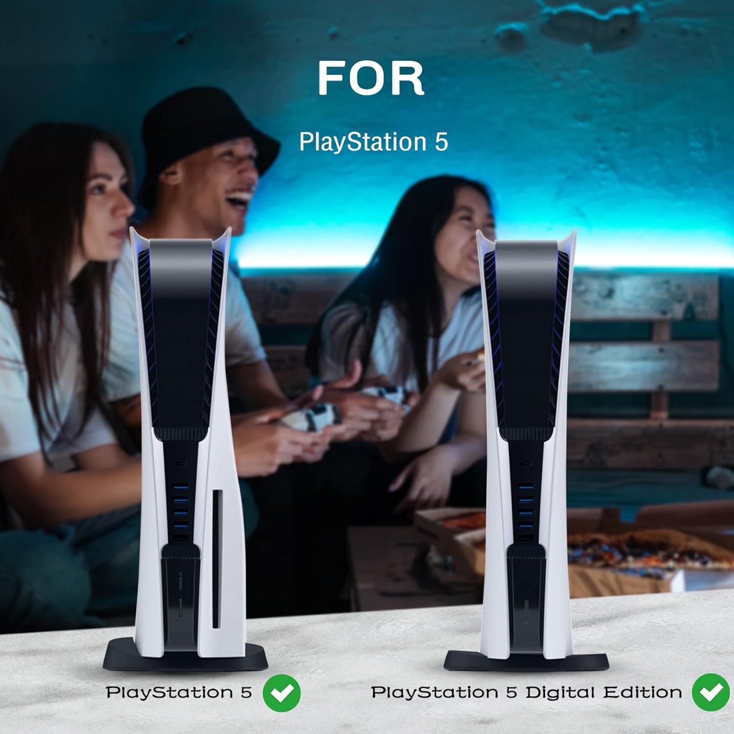 5 Port USB Hub for PS5,USB High-Speed Expansion Hub Charger USB Extender Compatible with PlayStation 5 Game Consolewith 4 USB + 1 USB Charging Port + 1 Type C Port - Image 6