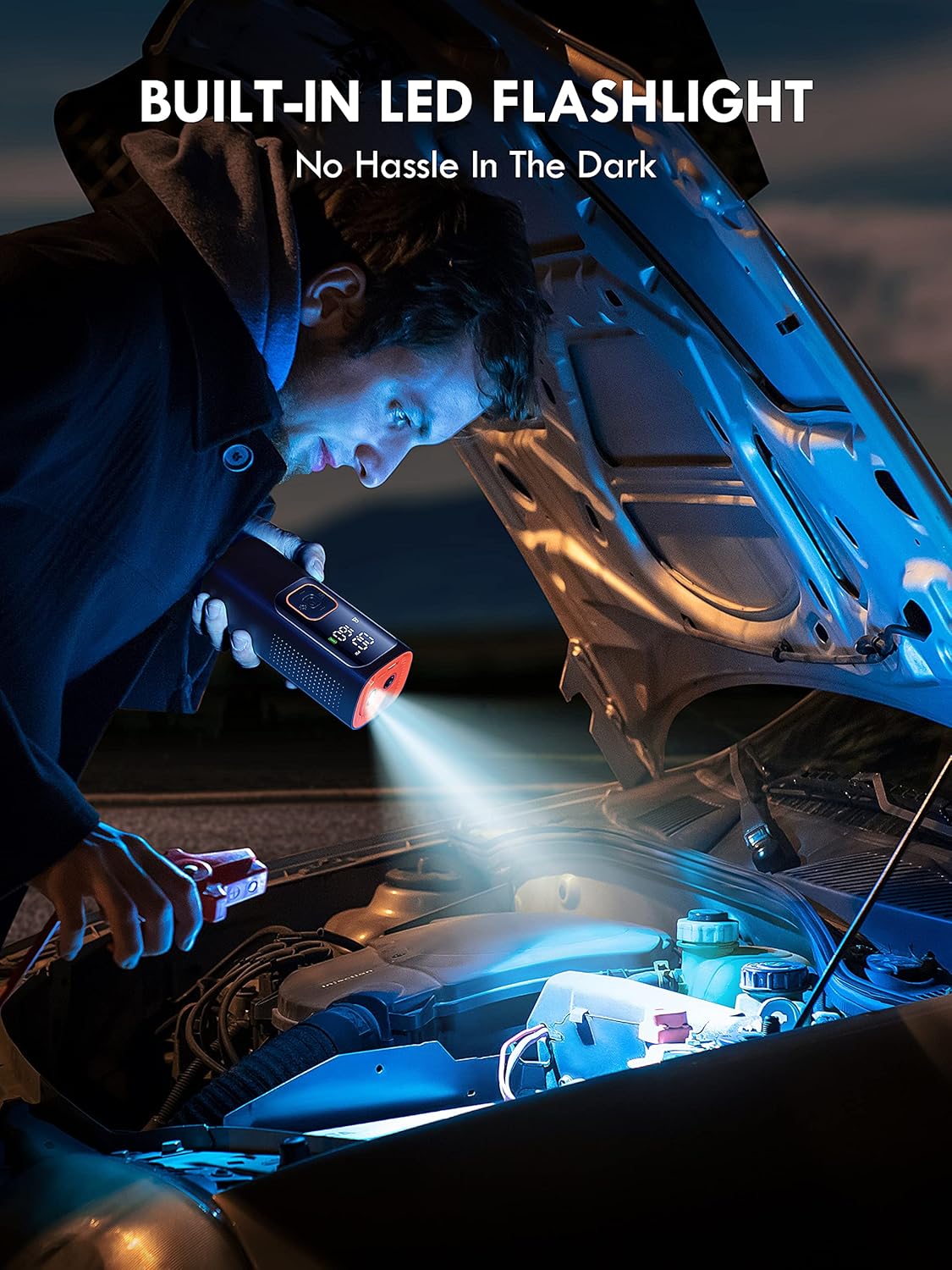 Tire Inflator Portable Air Compressor - Powerful 160PSI & 2X Faster, Accurate Pressure LCD Display, Cordless Easy Operation - Portable Air Pump for Car, Motorcycle, E-Bike, Ball - Image 7