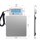 Digital Shipping Scales 440 pounds, Stainless Steel Heavy Duty Postal Scale for Warehouses, Homes, Offices, and Courier Companies, Including Product Manuals and adapters - Image 3