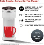 Instant Pot K-Cup Pod Compatible Single Serve Coffee Maker with Reusable Pod and Bold Setting, 8-12oz, 40oz Reservoir, White - Image 3