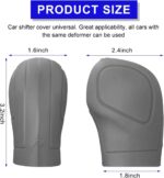 2 PCS Car Gear Shift Knob Cover, Soft Silicone Automatic Gear Shift Knob Protector, Anti-Slip Auto Knob Gear Stick Protection Cover for Men Women, Universal Car Accessories (Gray) - Image 3