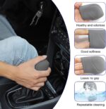 2 PCS Car Gear Shift Knob Cover, Soft Silicone Automatic Gear Shift Knob Protector, Anti-Slip Auto Knob Gear Stick Protection Cover for Men Women, Universal Car Accessories (Gray) - Image 4
