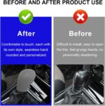 2 PCS Car Gear Shift Knob Cover, Soft Silicone Automatic Gear Shift Knob Protector, Anti-Slip Auto Knob Gear Stick Protection Cover for Men Women, Universal Car Accessories (Gray) - Image 5