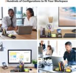 Topwey Desk Organizer, Mesh Office Supplies Desk Organizers and Accessories with Customizable Trays (Black) - Image 5