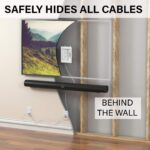 SANUS Ultimate in-Wall Cable Management Kit for Mounted TV & Soundbar - Includes Soundbar & TV Wire Management - Conceals Power, HDMI, Optical, and Low-Voltage Wires Behind Wall Model: WSIWPSB1 - Image 4