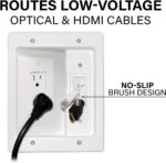 SANUS Ultimate in-Wall Cable Management Kit for Mounted TV & Soundbar - Includes Soundbar & TV Wire Management - Conceals Power, HDMI, Optical, and Low-Voltage Wires Behind Wall Model: WSIWPSB1 - Image 7