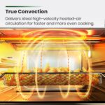 Infrared Heating Air Fryer Toaster Oven, Extra Large Countertop Convection Oven 10-in-1 Combo, 6-Slice Toast, Enamel Baking Pan Easy Clean with Recipe Book, Black Matte Stainless Steel - Image 4