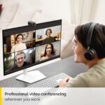 Jabra PanaCast 20 4K Video Conferencing Camera - Flexible Plug & Play Personal Video Solution Computer Webcam with AI-Powered 4K Ultra-HD, Intelligent Zoom, and Lighting Optimization - Black - Image 3