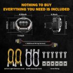 Auxbeam 2023 Upgraded LED Fog Lights Lamp Replacement for Dodge Ram 1500 2002-2008 Dodge Ram 2500/3500 2003-2009 Durango Truck 2005 2006 with DRL&Turn Signal DOT Approved, Black - Image 6