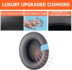 Replacement Cloud 2 Earpads for Kingston HyperX Cloud II KHX-HSCP HSCD 2 Headphones - Memory Foam Protein Leather Ear Cushions, Noise-Isolating, Repair Part Aceessories, Black - Image 4