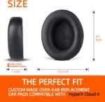 Replacement Cloud 2 Earpads for Kingston HyperX Cloud II KHX-HSCP HSCD 2 Headphones - Memory Foam Protein Leather Ear Cushions, Noise-Isolating, Repair Part Aceessories, Black - Image 5