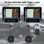 Wireless CarPlay Adapter for Apple iPhone，Wireless Carplay USB Dongle Converter Wired Carplay to Wireless, Support Online Update Plug and Play,Fit for Cars Built-in Wired CarPlay (Carbon) - Image 5