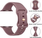 Sport Bands Compatible with Apple Watch Band 42mm 41mm 45mm 49mm 40mm 44mm 38mm 42mm 46mm, Silicone Waterproof Strap for iWatch Series 10 9 8 7 6 5 4 3 2 1 Ultra 2/Ultra SE/SE 2 Women Men - Image 3