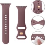 Sport Bands Compatible with Apple Watch Band 42mm 41mm 45mm 49mm 40mm 44mm 38mm 42mm 46mm, Silicone Waterproof Strap for iWatch Series 10 9 8 7 6 5 4 3 2 1 Ultra 2/Ultra SE/SE 2 Women Men - Image 4