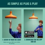WiZ Connected 60W A19 LED Smart Light Bulbs - Connects to Your Wi-Fi - E26 Smart Bulb - Control with Voice or App + Activate with Motion - Matter Compatible - 4 Pack - Image 5