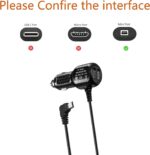 Dash Cam Power Cord Adapter Mini USB Car Charger Cable Compatible for Rexing V1V1P ProV5V3,Byakov S6,CHORTAU B-T13 B-T20 B-T25,Pruveeo D30 D40,Rove R2-4K Dash Cam Power Supply (USB Mini Port) - Image 3