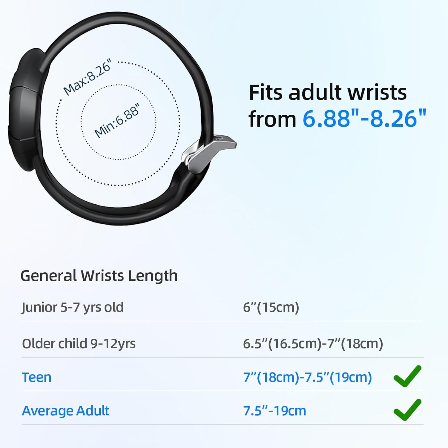 AirTag Bracelet for Adults, Soft Silicone Airtag Adults Wristband, Anti-Lost, Anti-Scratch Protective Case Cover Holder for Apple Air Tags Tracker (Night Blue) - Image 3