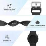 AirTag Bracelet for Adults, Soft Silicone Airtag Adults Wristband, Anti-Lost, Anti-Scratch Protective Case Cover Holder for Apple Air Tags Tracker (Night Blue) - Image 4
