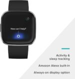 Fitbit Versa 2 Smartwatch Carbon (Black) with Bonus Bands (Olive) - Image 3