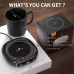 Lerat Coffee Mug Warmer & Mug Set for Desk, Electric Coffee Cup Warmer with Auto Shut Off, 3 Temperature Setting Smart Cup Warmer for Heating Coffee, Milk, Beverage, Candle Jar (Black), 12oz - Image 7