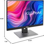 ASUS ProArt Display PA248QV 24.1” WUXGA (1920 x 1200) 16:10 Monitor, 100% sRGB/Rec.709 ΔE < 2, IPS, DisplayPort HDMI D-Sub, Calman Verified, Anti-glare, Tilt Pivot Swivel Height Adjustable, Black - Image 7