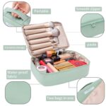 Travel Makeup Bag Cosmetic Bag Makeup Bag Toiletry bag for women and men (Green) - Image 5