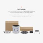 Smug, up to 149℉ Coffee Mug Warmer & Mug & pctg Lid Set, self Heated Cup with Wireless Charging Function, Office/Home for Desk. (Special Grey) - Image 7