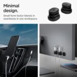 Spigen Magnetic Cable Holder, Cable Management, Desktop Multipurpose Cable Organizer, 3-Clip Cord Keeper for Lightning, and USB-A/USB-C Cables - Black (3 Clips/LD102) - Image 4