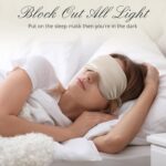 BOKOR Nature Silk Sleep Eye Mask - FSA/HSA Eligible Sleeping Mask, Dark Circles and Puffiness, Improve Sleep, Light Blocking Eye Cover, Ideal Birthday Gift with Gift Package - Champagne - Image 7