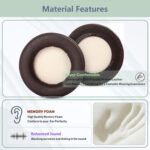 Prime Earpads Replacement Compatible with Corsair Virtuoso RGB Wireless SE Gaming Headset Ear Pads Cushion(Protein Leather/Memory Foam)- Brown - Image 4