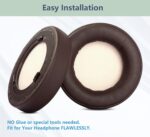 Prime Earpads Replacement Compatible with Corsair Virtuoso RGB Wireless SE Gaming Headset Ear Pads Cushion(Protein Leather/Memory Foam)- Brown - Image 5